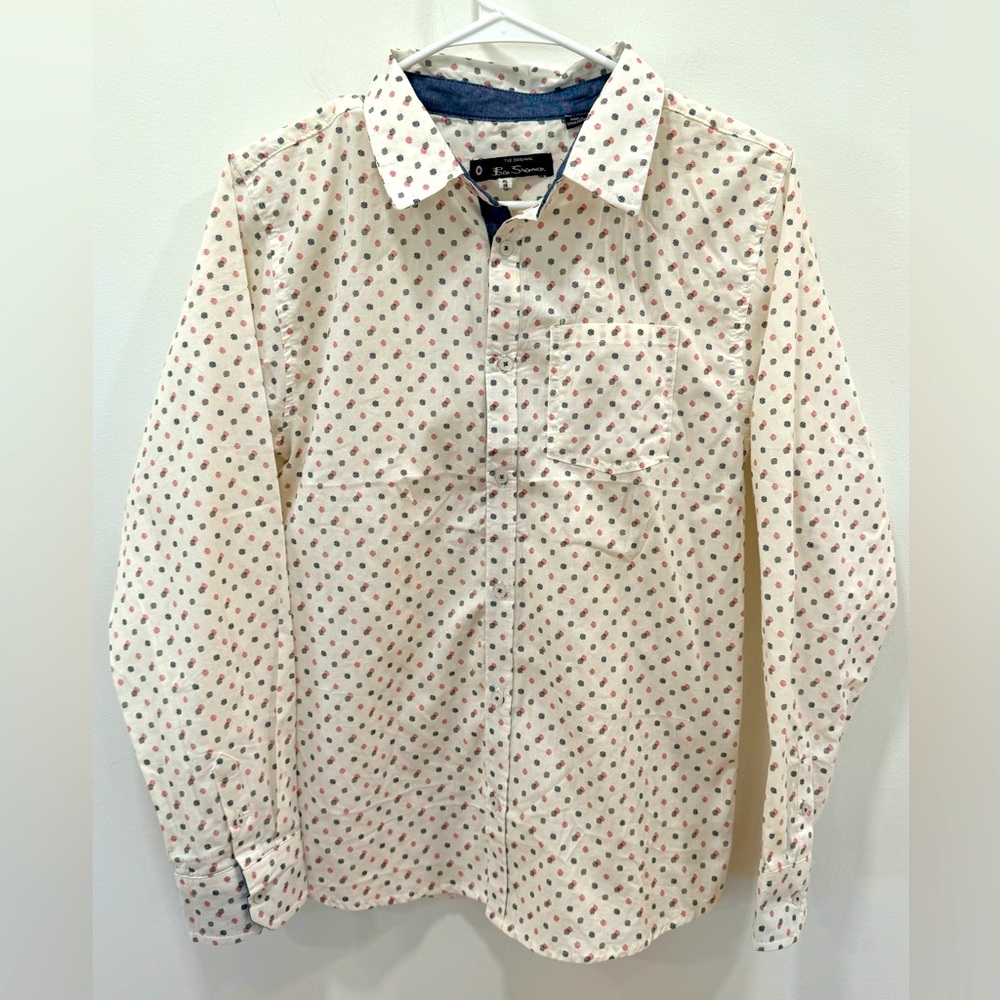 Ben Sherman Boys' Shirt, Long Sleeve Button Down Collared Shirt, Chest Pocket